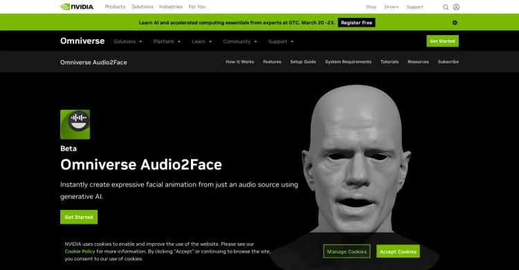 Omniverse Audio2Face featured image Omniverse Audio2Face featured image