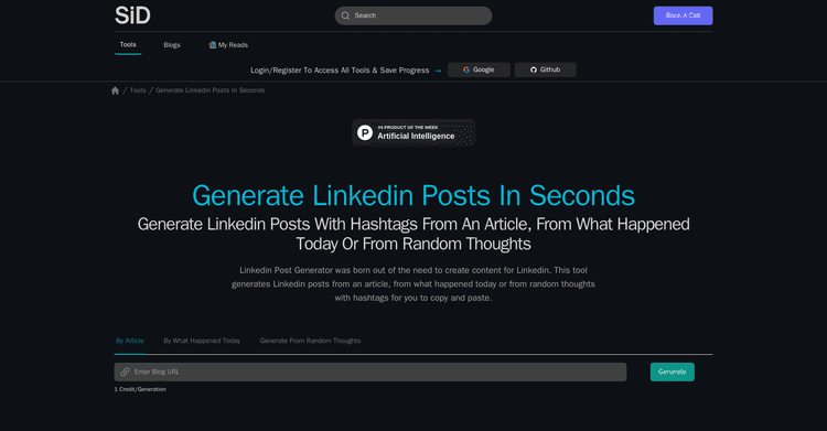 Linkedin Posts Generator featured image Linkedin Posts Generator featured image