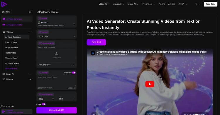 SeeVido | AI Video Generator featured image SeeVido | AI Video Generator featured image