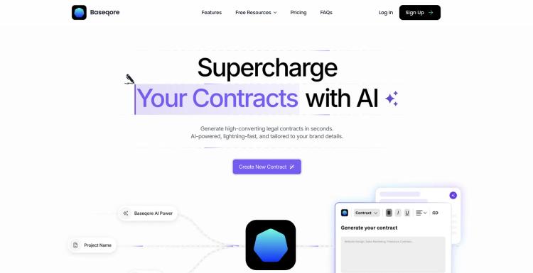Baseqore AI Contract Generator featured image Baseqore AI Contract Generator featured image