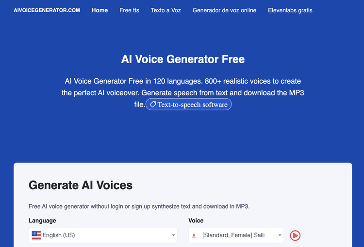 AI Voice Generator Free featured image AI Voice Generator Free featured image