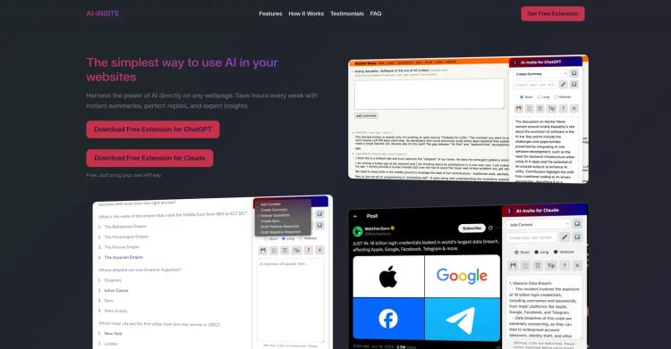 AI-Insite - Bring AI power to any webpage. featured image AI-Insite - Bring AI power to any webpage. featured image