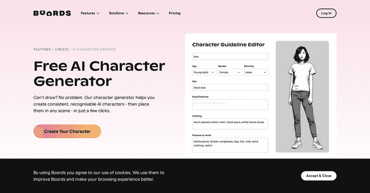 Boords - Character Generator featured image Boords - Character Generator featured image