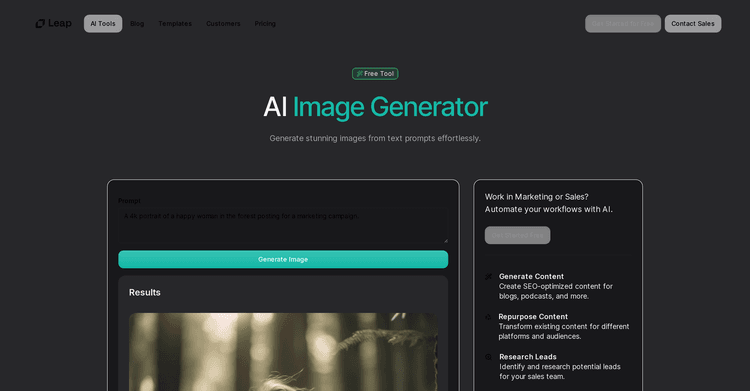 Image Generator by Leap featured image Image Generator by Leap featured image