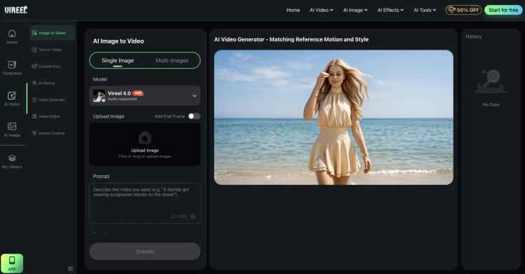 Vireel AI Image to Video Generator featured image Vireel AI Image to Video Generator featured image