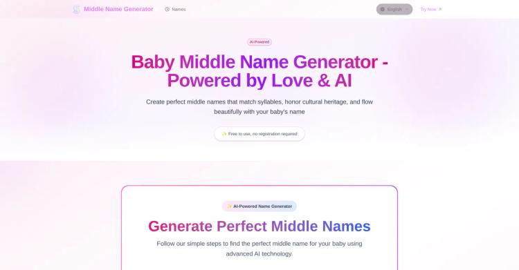 Middle Name Generator.net featured image Middle Name Generator.net featured image