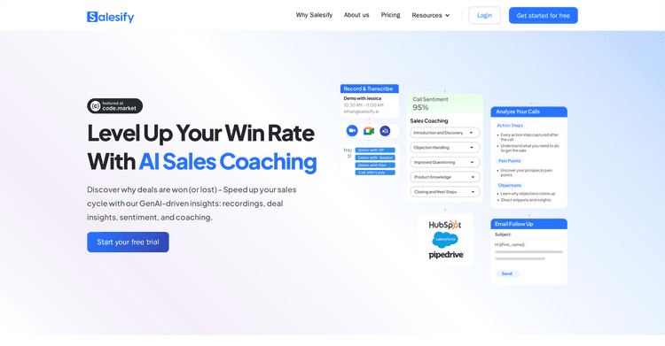 Salesify AI Sales Coach featured image Salesify AI Sales Coach featured image
