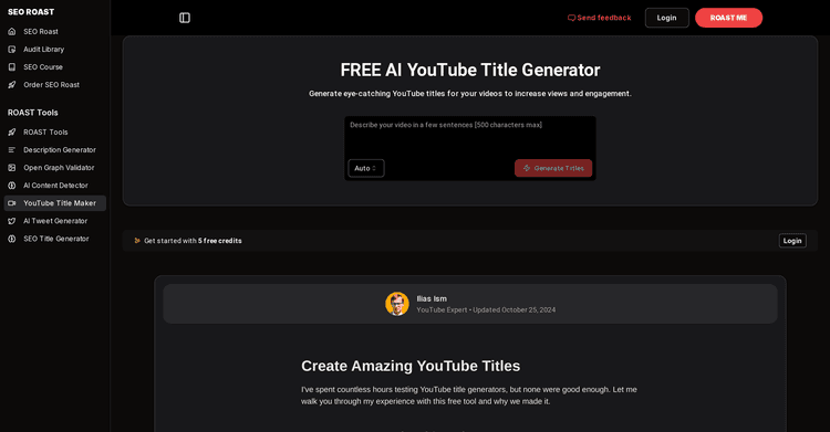 FREE AI YouTube Title Generator featured image FREE AI YouTube Title Generator featured image