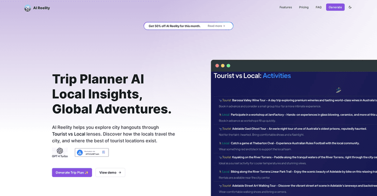 AI Reelity Trip Planner featured image AI Reelity Trip Planner featured image