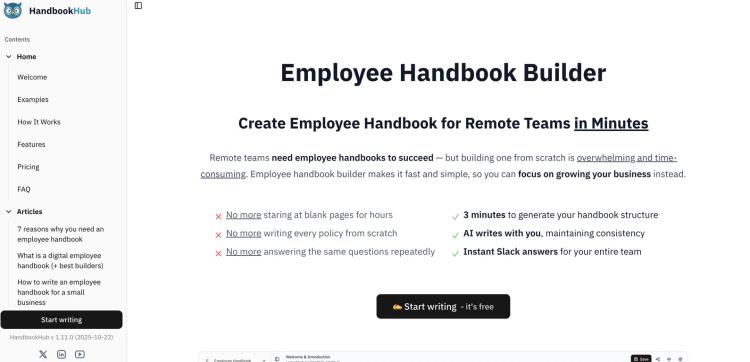 HandbookHub AI featured image HandbookHub AI featured image