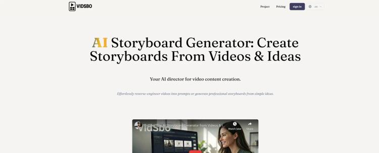 VidSbo - AI Storyboard Generator featured image VidSbo - AI Storyboard Generator featured image