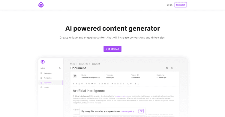 AI powered content generator featured image AI powered content generator featured image