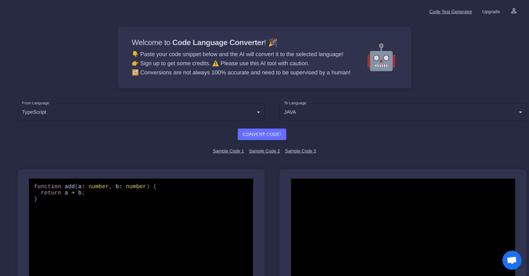 Code Language Converter featured image Code Language Converter featured image