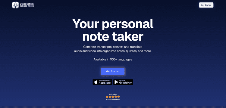 Voxscribe: AI Note Taker featured image Voxscribe: AI Note Taker featured image