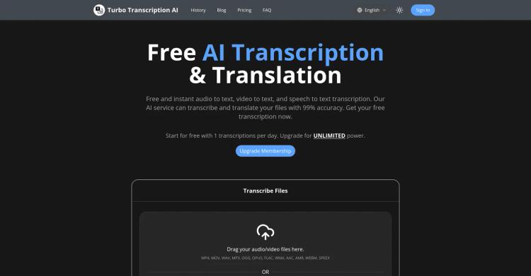 Turbo Transcription AI featured image Turbo Transcription AI featured image