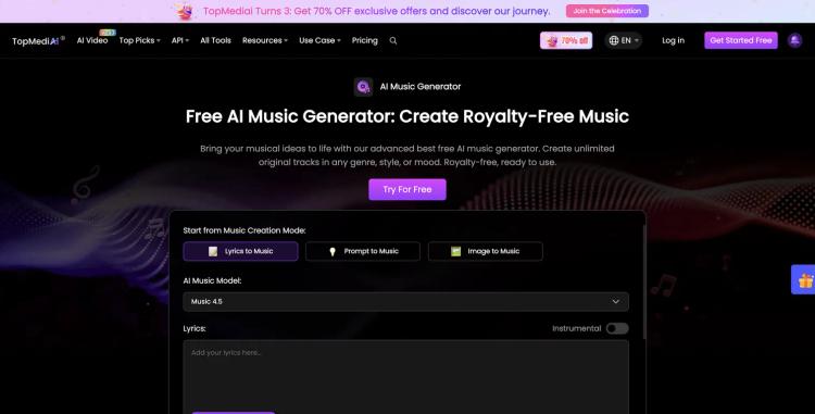 TopMediai | AI Music Generator featured image TopMediai | AI Music Generator featured image
