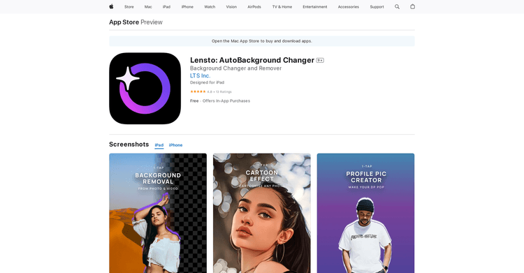 Lensto: AutoBackground Changer featured image Lensto: AutoBackground Changer featured image