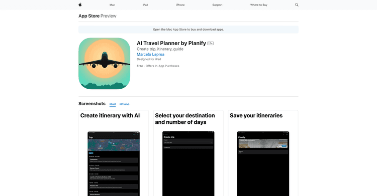 AI Travel Planner by Planify featured image AI Travel Planner by Planify featured image