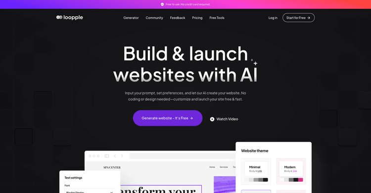 Loopple - AI Website Builder featured image Loopple - AI Website Builder featured image