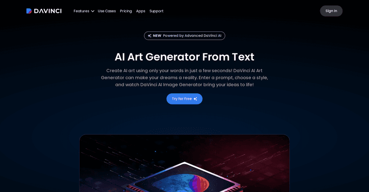 DaVinci - AI Art Generator featured image DaVinci - AI Art Generator featured image