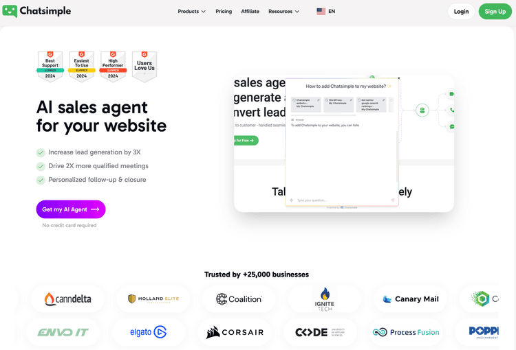 Chatsimple AI Sales Chatbot featured image Chatsimple AI Sales Chatbot featured image