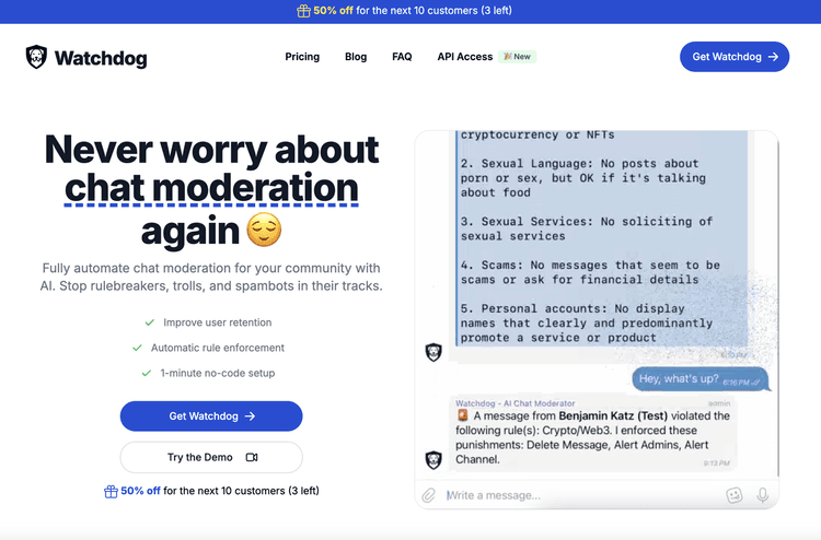 Watchdog - AI Content Moderator featured image Watchdog - AI Content Moderator featured image