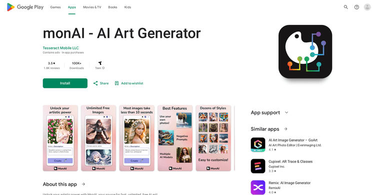 MonAI - AI Art Generator featured image MonAI - AI Art Generator featured image