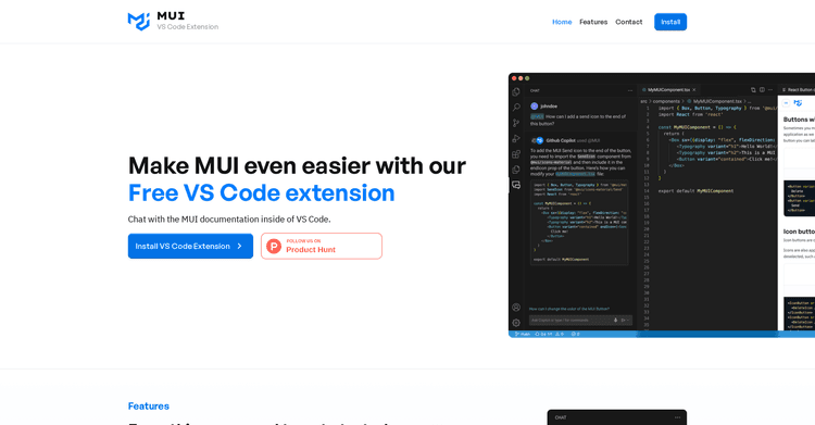 MUI VS Code Extension featured image MUI VS Code Extension featured image